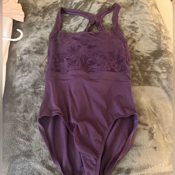 Bloch Tops - Bloch Dark Purple Velvet Leotard